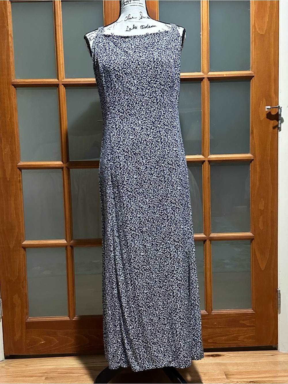 Women's Navy Floral Maxi Dress